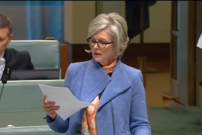  SHOW US THE MONEY: Dr Haines speaking in Parliament last week when she explained the double-whammy impacts of bushfires and COVID-19 on the tourism industry in Indi.