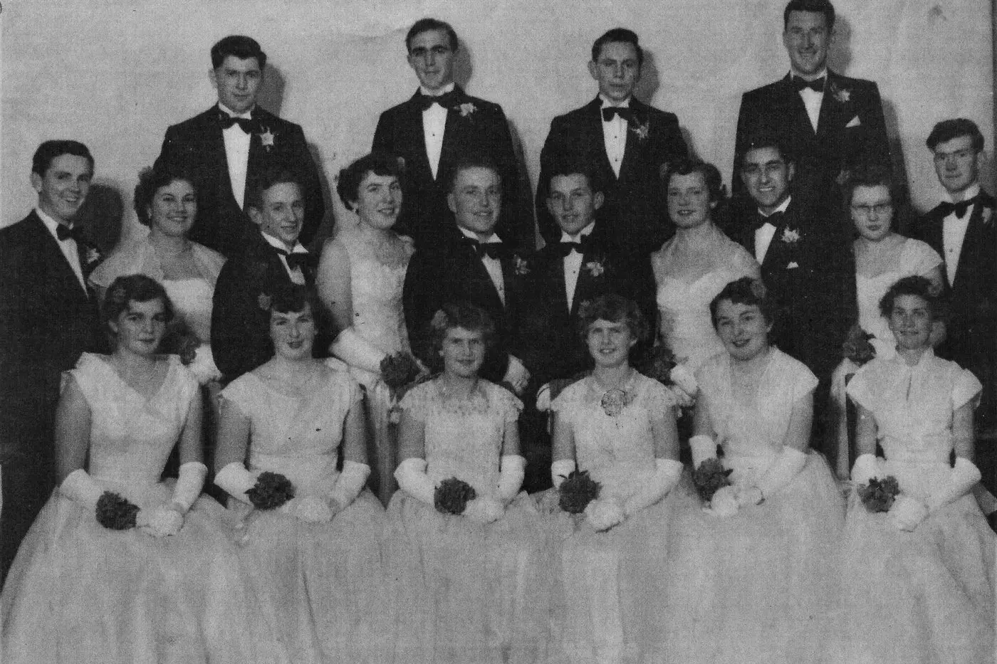 ST MARY\\u2019S MYRTLEFORD CATHOLIC DEBUTANTE BALL, 1954: \\u201CA Delightful Ceremony Performed\\u201D. The debutantes and partners on the night of their ball on August 4, 1954.\\n