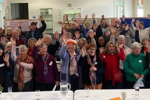 SHOWING SUPPORT: The gathering at the Rural Australians for Refugees forum held in Wangaratta recently.\\n