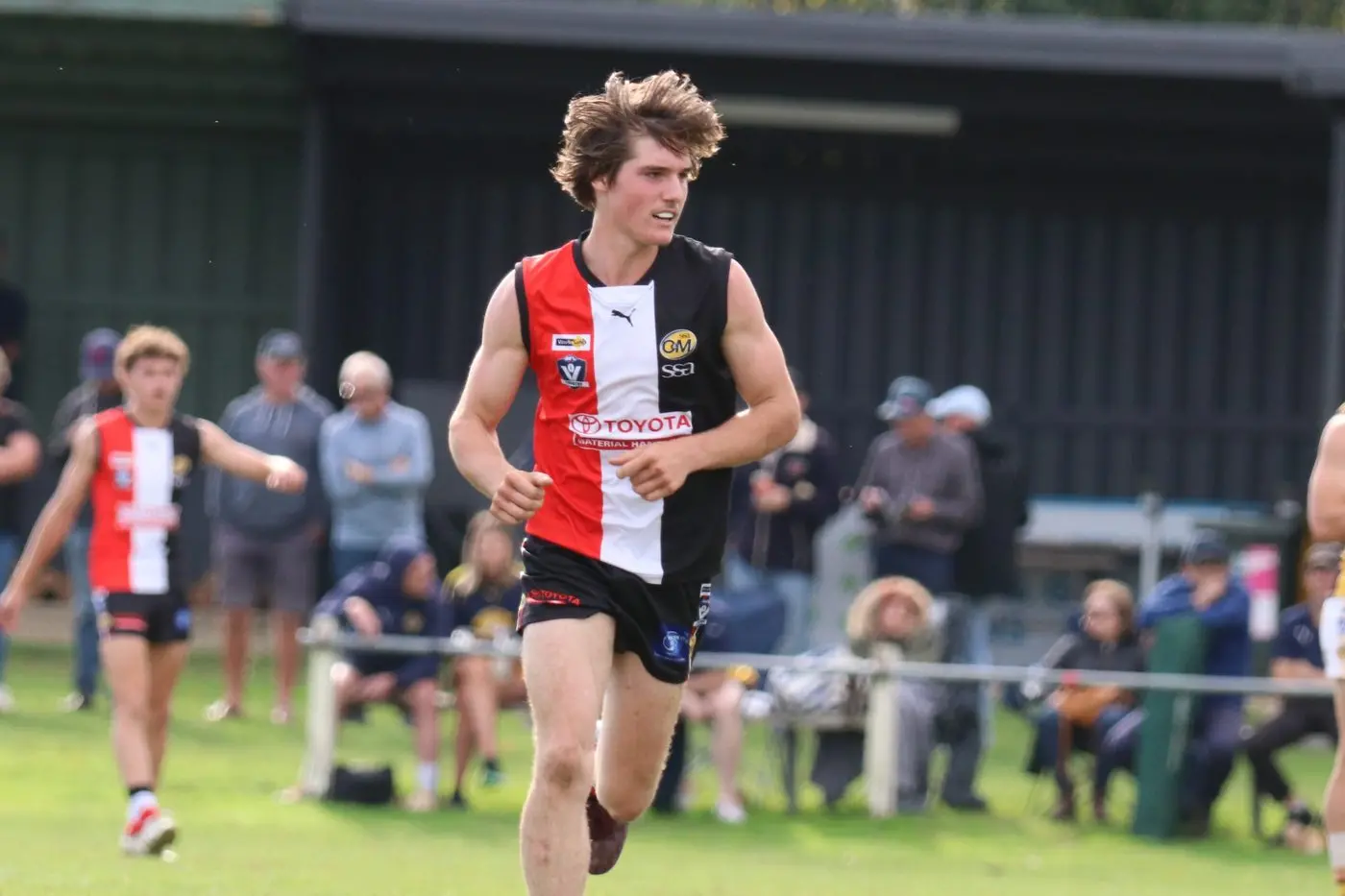 BEST OF THE BEST: Ashton McPherson is one of eight Saints called up to the O&M\\'s football and netball interleague clash with Goulburn Valley League on Saturday, May 20. PHOTO: Janet Wat Id:40783