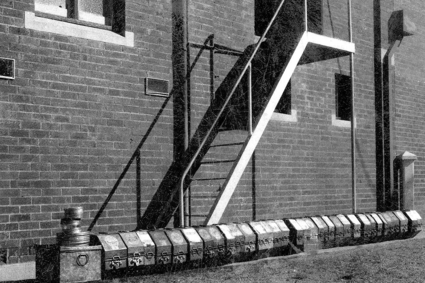 THEATRE FILM, CHRISTMAS, 1970: Christmas movie programs ready for shipment up stairs to the bio box. Id:37069