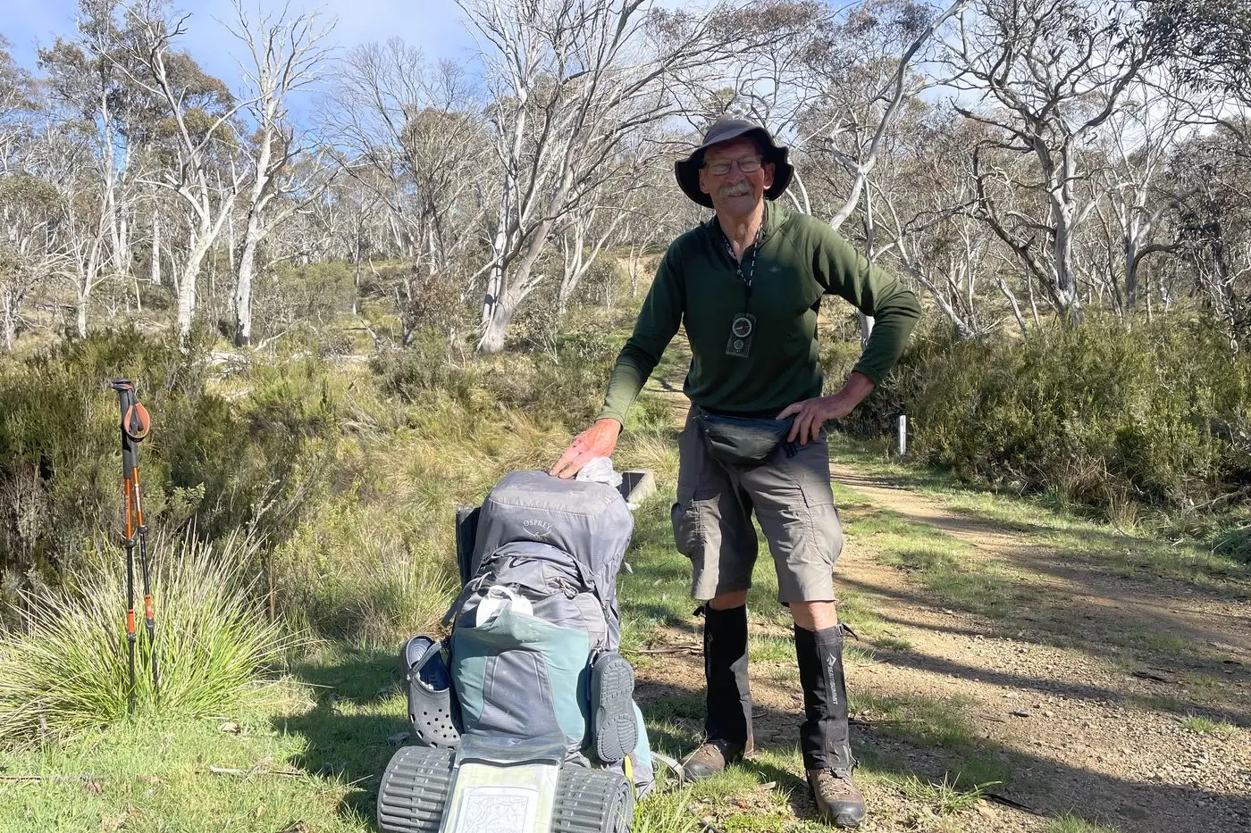 PERSONAL CHALLENGE: Beechworth\\u2019s Pennyweight Winery\\u2019s Stephen Morris on a hike on one of the nation\\u2019s most challenging trails in remote and rugged country.