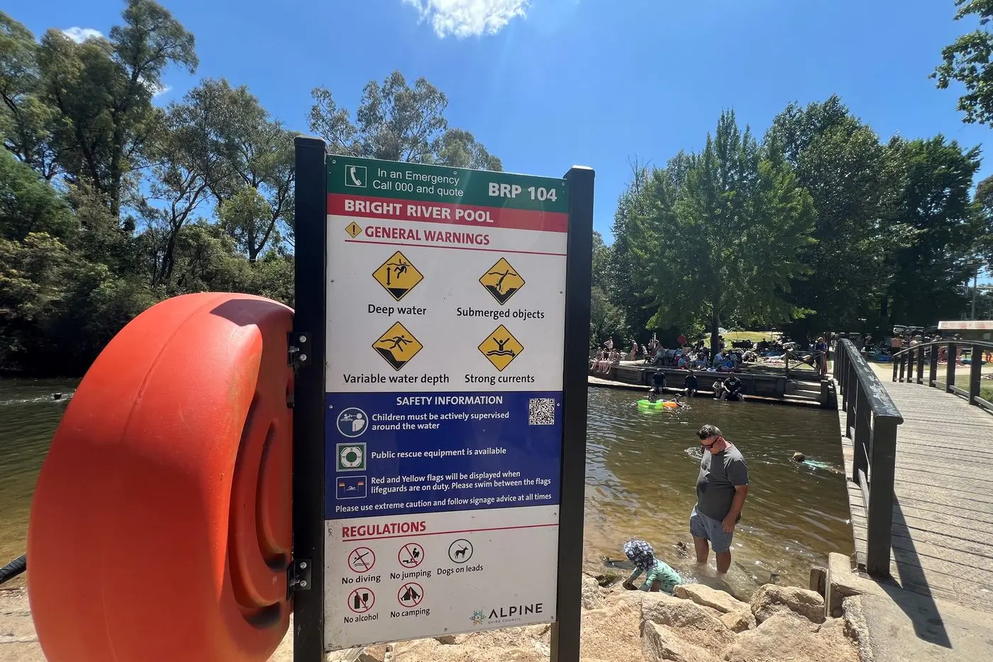 SWIM SAFE THIS SUMMER: A 17-year-old male was revived after a drowning incident in the Ovens River at Bright\\'s \\nCentenary Park on Boxing Day.