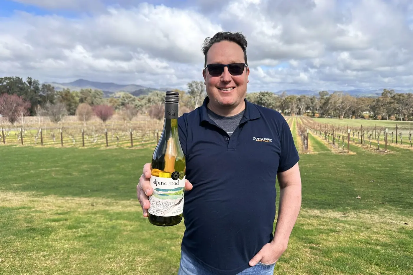 PRIMO GRIGIO: Gapsted Estate CEO and chief winemaker, Andrew Santarossa, is proud of his team for their award-winning Pinot Grigio wine.