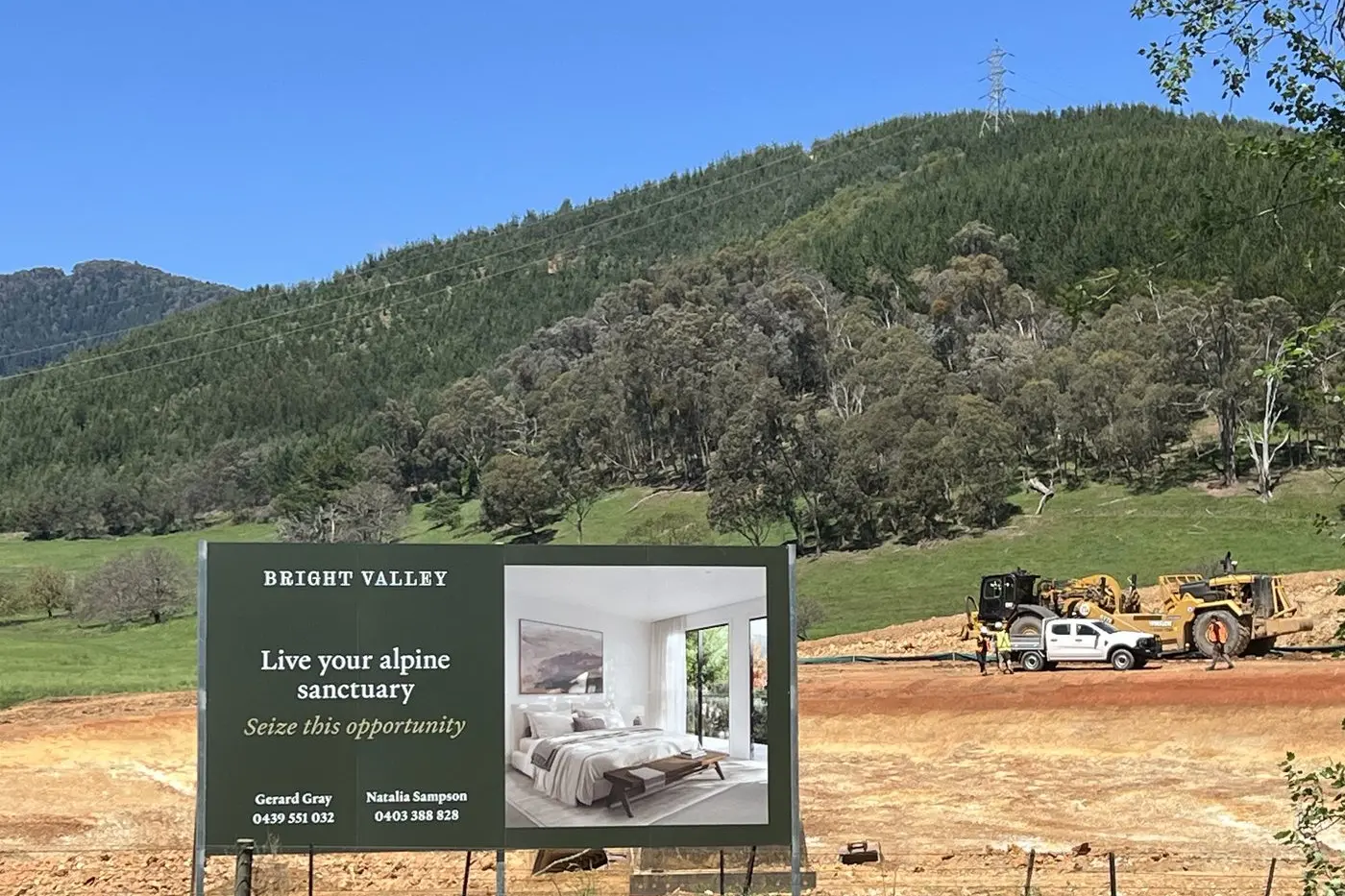 TURNING SOIL: Bright Valley development civil works are well underway. PHOTO: Jeff Zeuschner 