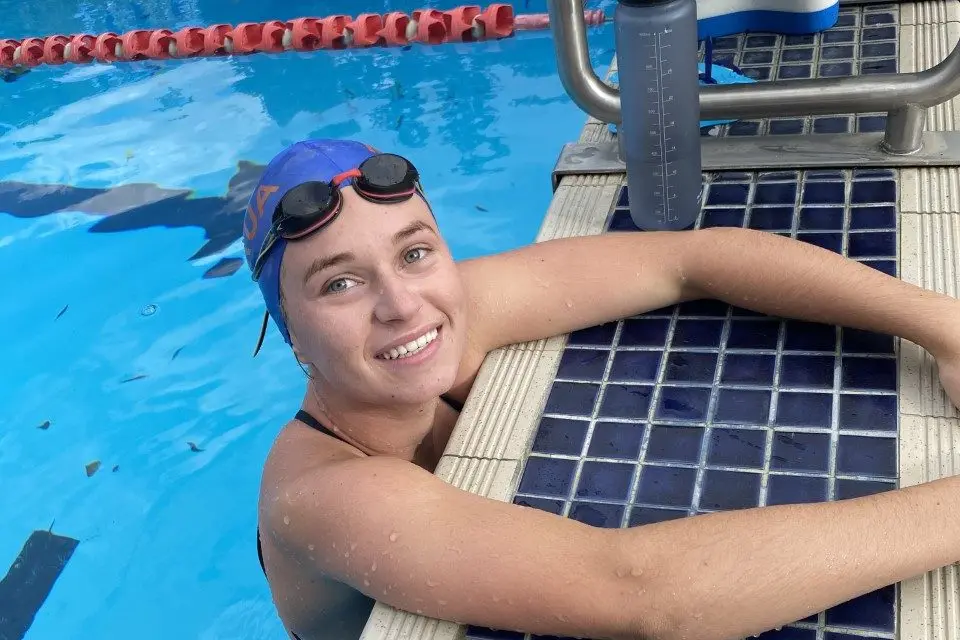 LOGGING LAPS: Even in a season with no regional competitions taking place, Lily Cuskelly has spent plenty of time in the pool.