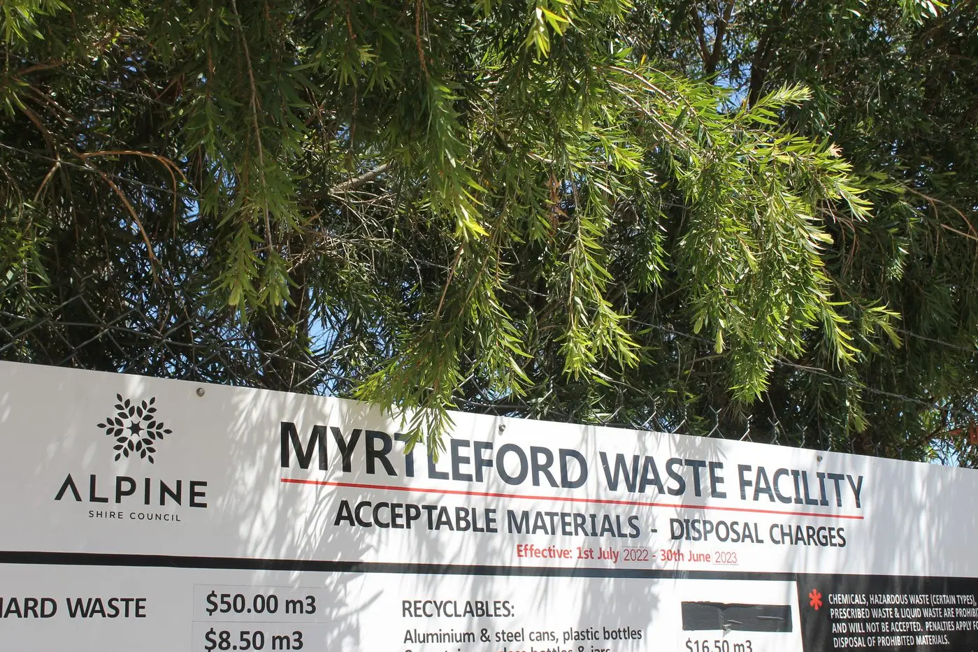 MORE COSTS: Works at Myrtleford Landfill and Recycling Centre will cost an extra $300,000.
