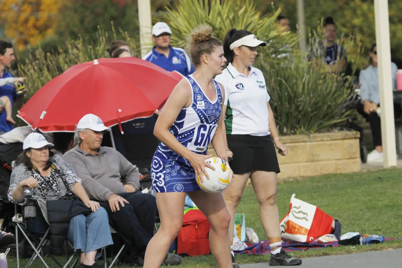 SECOND HALF: Maddi Muller and the Bright netballers will look to retake to the court this Saturday at Goorambat. PHOTO: Nathan de Vries Id:42417