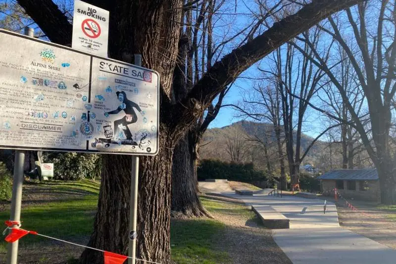 OLD: A petition to upgrade the Bright Skate Park has been launched by a group of locals. PHOTO: Nicki Letts