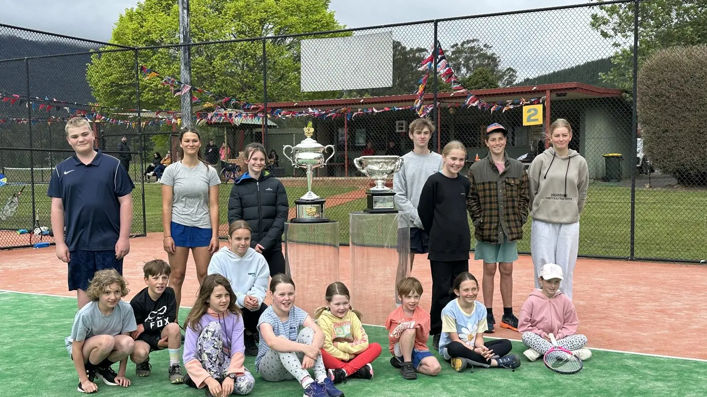 Trophies receive warm welcome at Bright Tennis Club