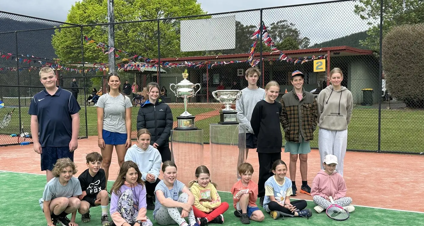 Trophies receive warm welcome at Bright Tennis Club