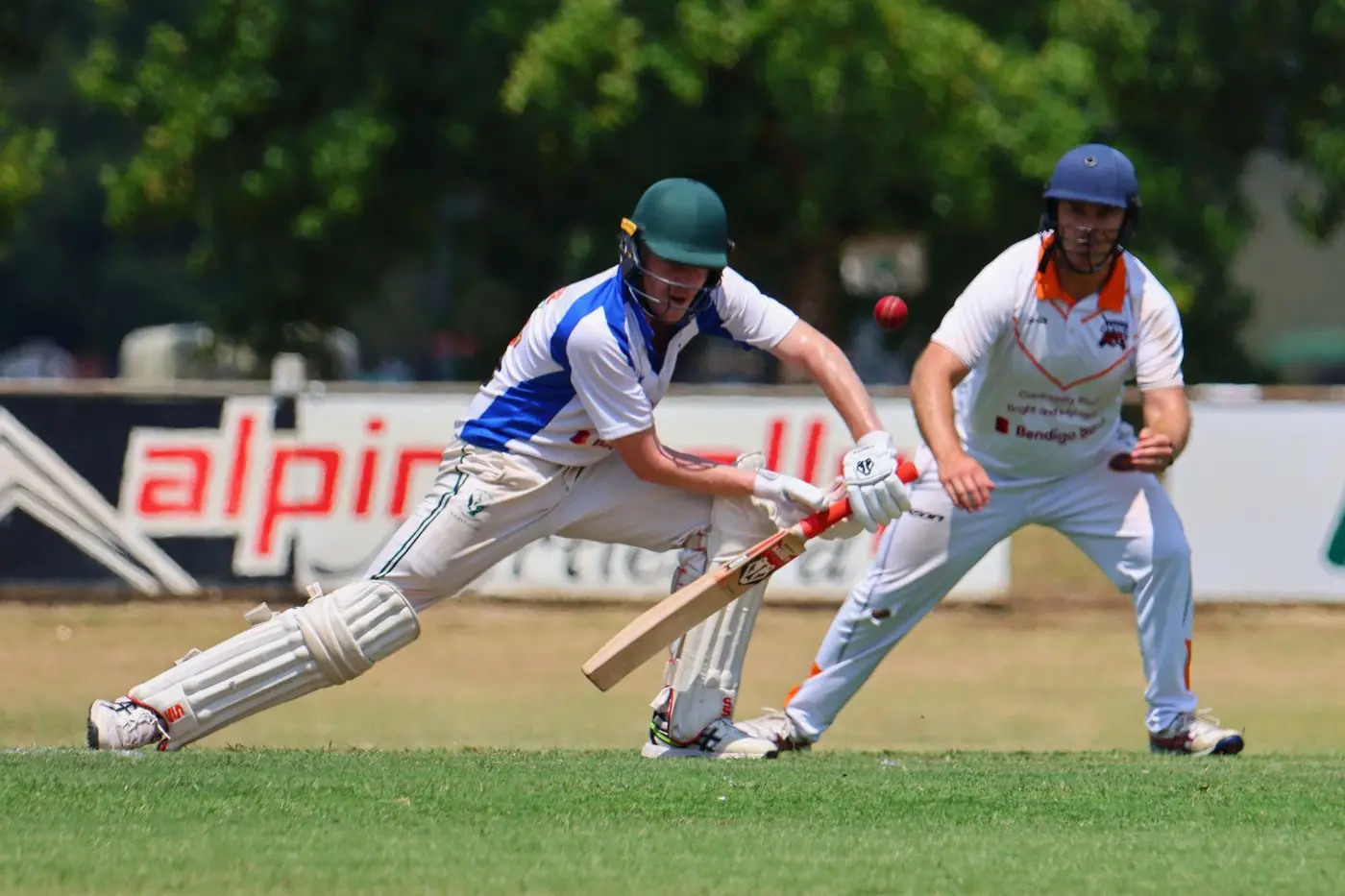 IN THE BALANCE: Matt Ryan and Beechworth have made the run chase difficult for the Tigers, who need 55 with four wickets in hand. PHOTOS: Janet Watt
