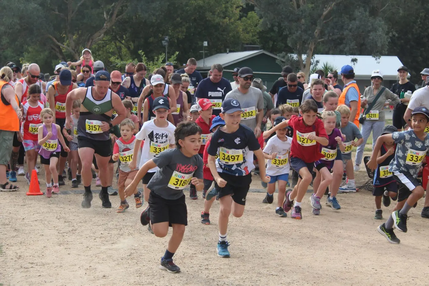 JOIN THE STAMPEDE: There was an enthusiastic start to last year\\'s 2km Primary Challenge as part of the Wangaratta Marathon and Fun Run event.
