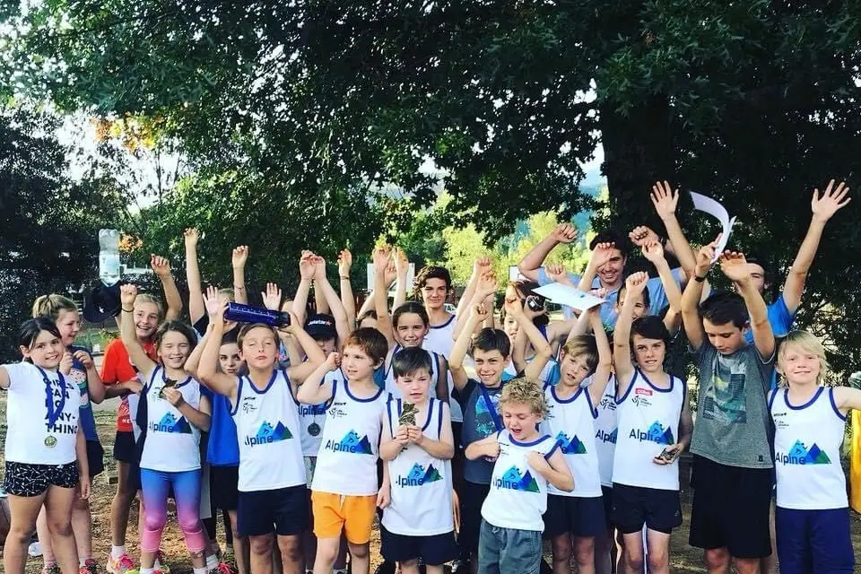 HAVING FUN: The kids at the Alpine Little Athletics Club are fantastic to work with, according to former club president Poly Kay.  Id:28317