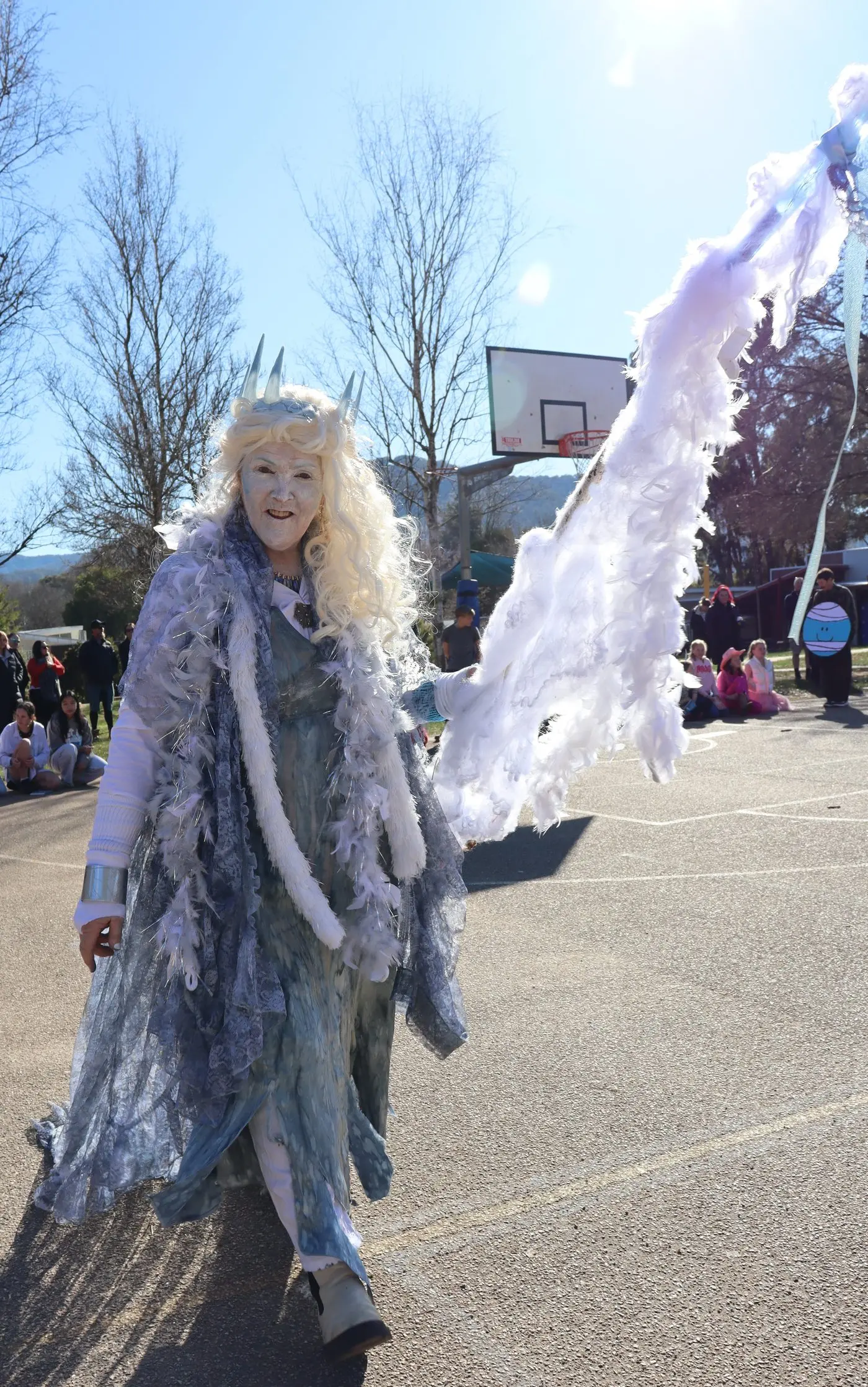 PUTTING THE BRRR IN BRIGHT: Bright P-12 College staff member, Janmaree Duguid made a fantastic, frosty Ice Queen.