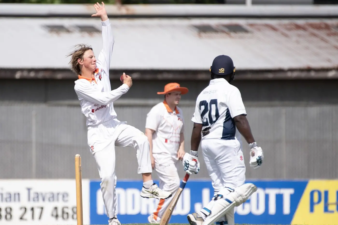 HERE IT COMES: Noah White sends a delivery down while playing for Ovens Valley United Cricket Club this season. PHOTOS: Melissa Beattie