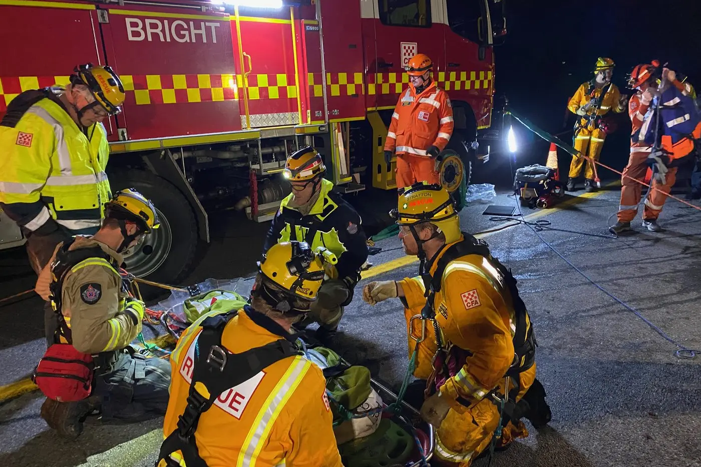 ALL HANDS ON DECK: Marcus Warner, Bright SES deputy controller of operations, said around 40 first responders attended the crash around 4km south of Harrietville last Sunday.