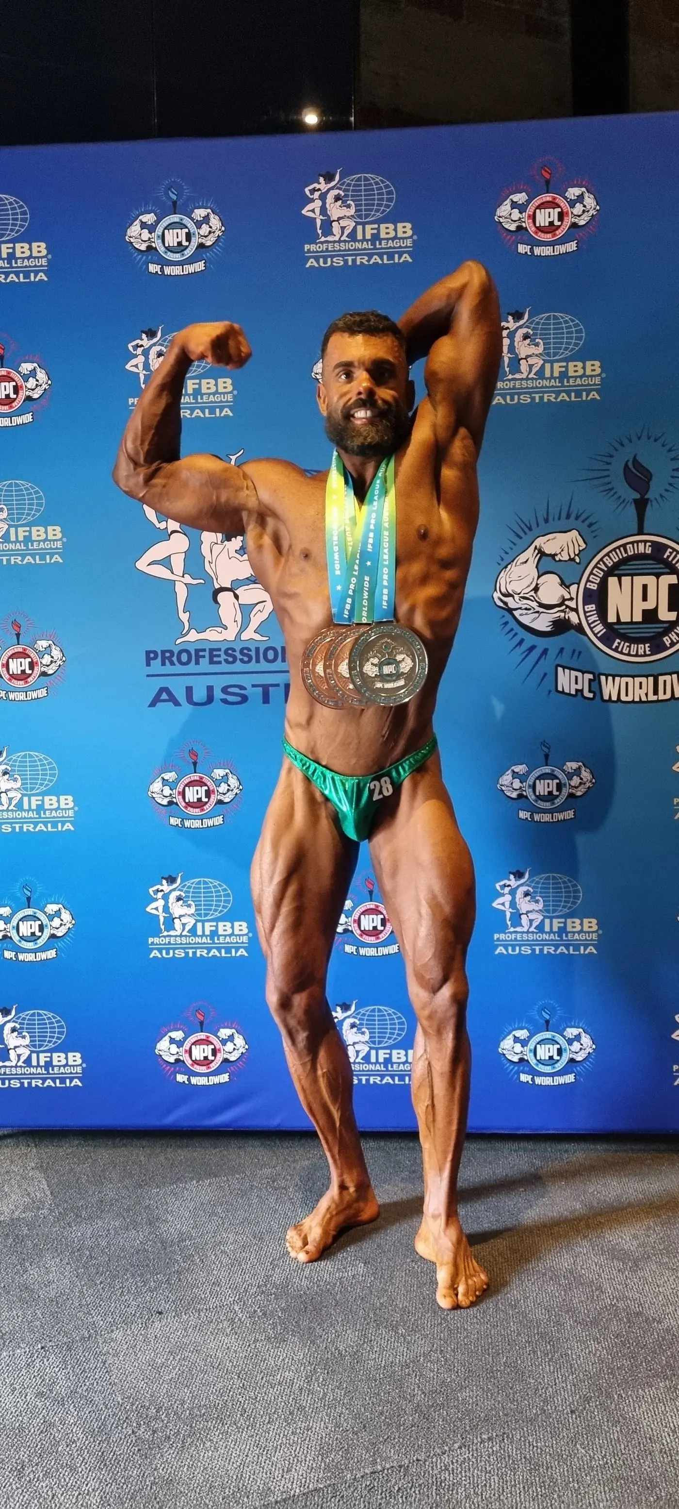 HARD WORK PAYS OFF: Bright\\'s Bruno Souza da Silva picked up three medals at his first bodybuilding competition.