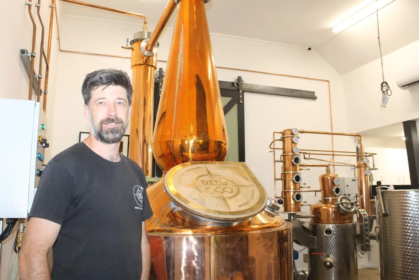 HAPPY TO BE OPEN: Hamish Nugent, co-owner of Bright\\u2019s Reed & Co. Gin Distillery, said that he\\u2019s glad that the lockdown is over, and surprised by how quickly things have picked up again. PHOTO: James Robinson