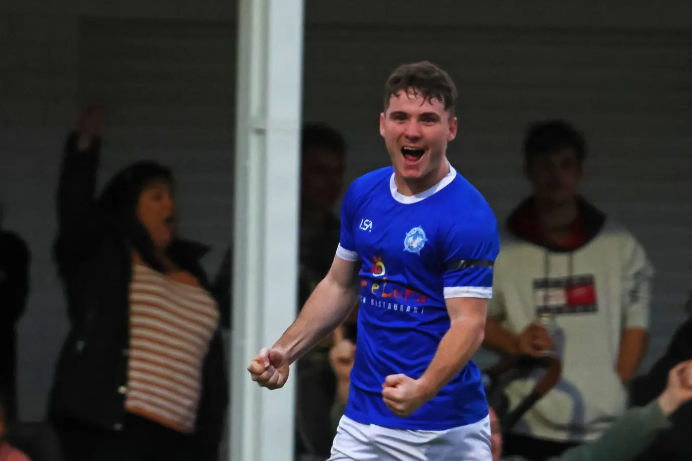 MILFORD MAGIC: Jack Milford, pictured celebrating a goal last season, was the difference in Savoy\\'s win over Albury United. PHOTO: Janet Watt