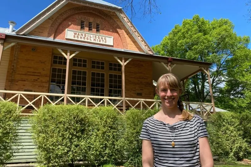 AT PEACE: Wandiligong Primary School student wellbeing coordinator, Emily Rose, will tailor her meditation and yoga sessions for each age group. PHOTO: Nicki Letts