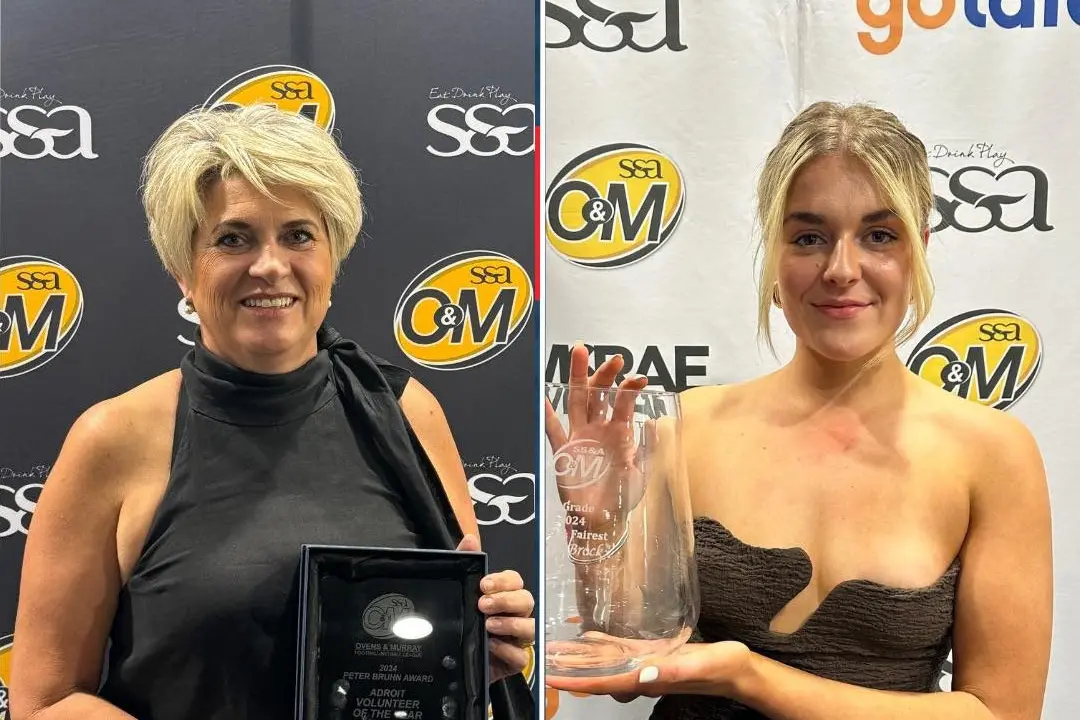 AWARD WINNERS: Marie Broz (left) was named Volunteer of the Year, while Ava Brock took home the B grade Best and Fairest award.