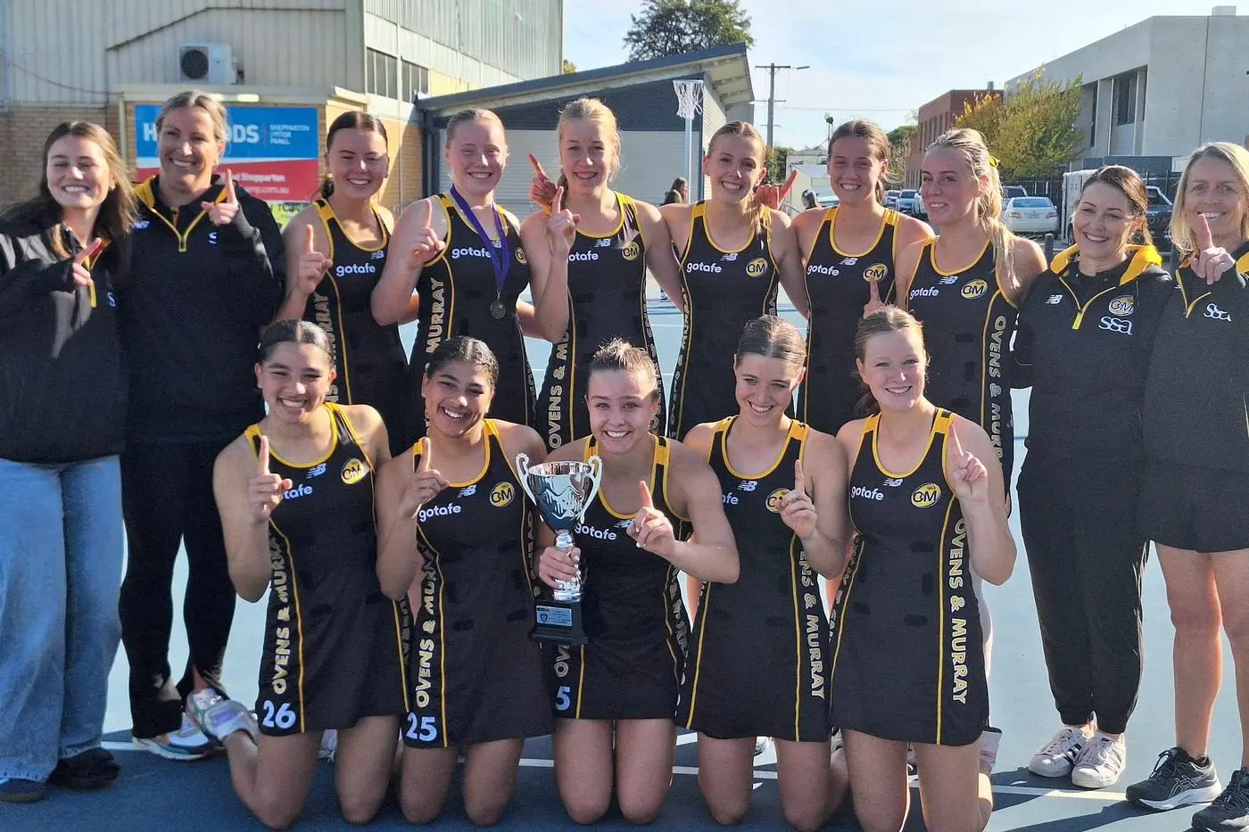 INTERLEAGUE WIN: The winning O&M under 15 interleague side that beat the GV by 13-goals.