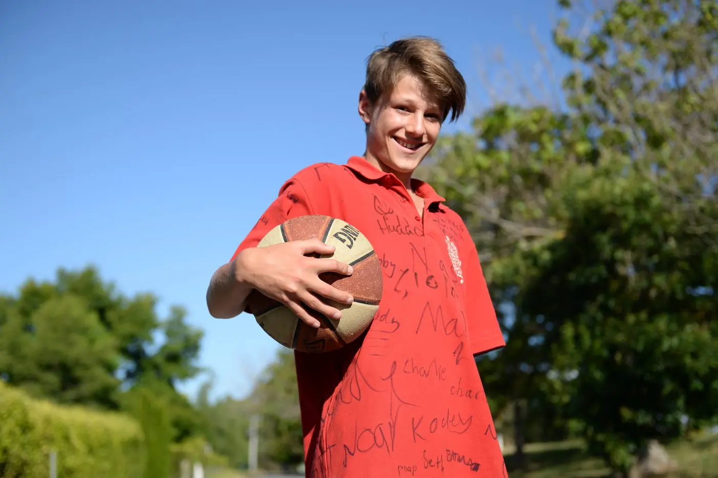 READY FOR 2023: 13\\u2013year\\u2013old Jake Hodgkin has proven to be an athletic superstar and is currently learning basketball in Myrtleford. PHOTO: Brodie Everist Id:35618