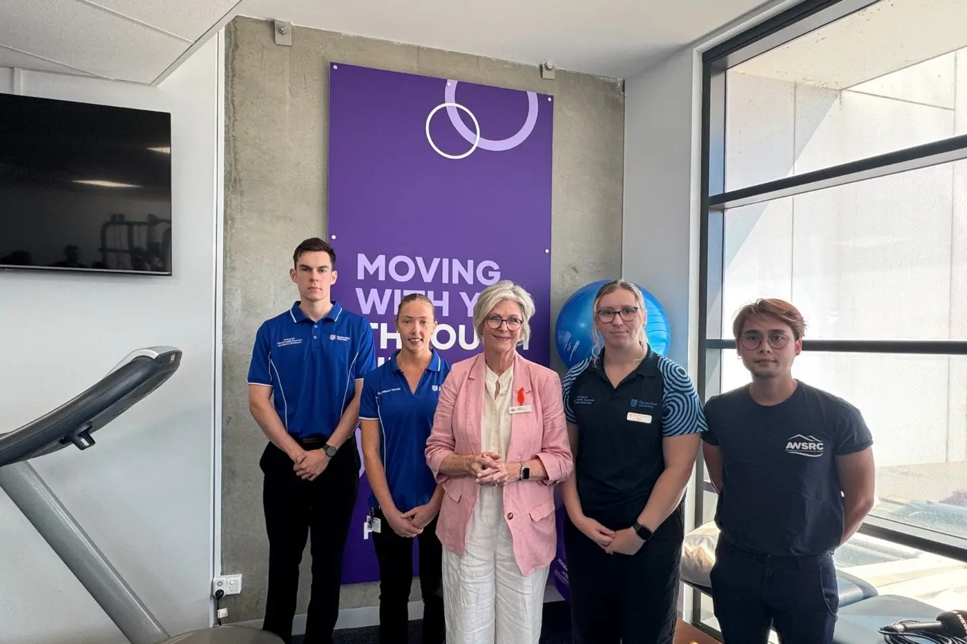 HEALTH PLAN: (from left) Peter Sang, Zoe Lawson, Indi MP Helen Haines, Nicole Martin and Luan Huynh at Healthfocus Physiotherapy in Wodonga. Indi Independent MP Helen Haines wants a $2 billion Building Rural Hospitals fund established by the next government.
