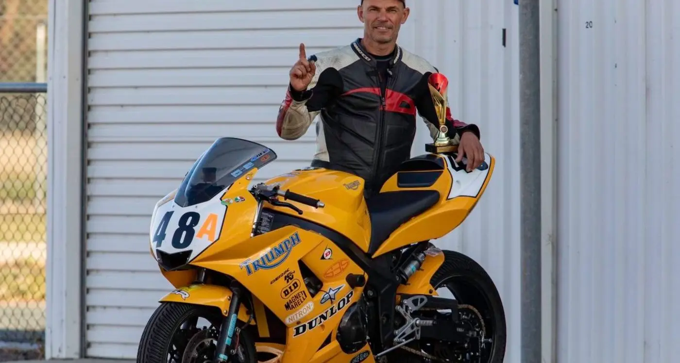 Road racing champ back on the bike