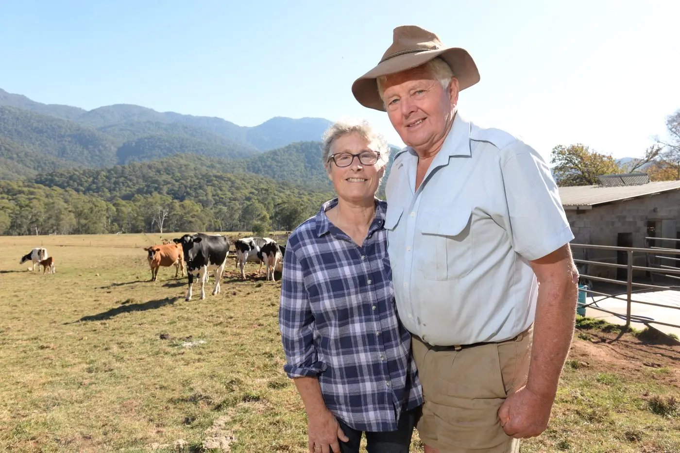TIME TO MOOVE ON: Robin and Bruce Lumsden are retiring from the dairy industry, marking the end of once-common dairy farming in the Upper Ovens region. PHOTO: Brodie Everist