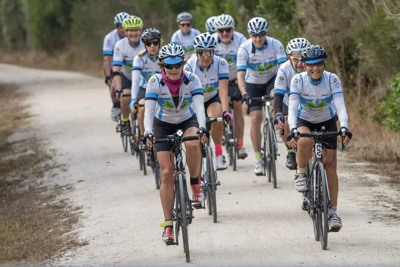 LEADING THE WAY: Vicki Milliken and Regis Garnsworthy leading a group of riders in 2022. Id:38336