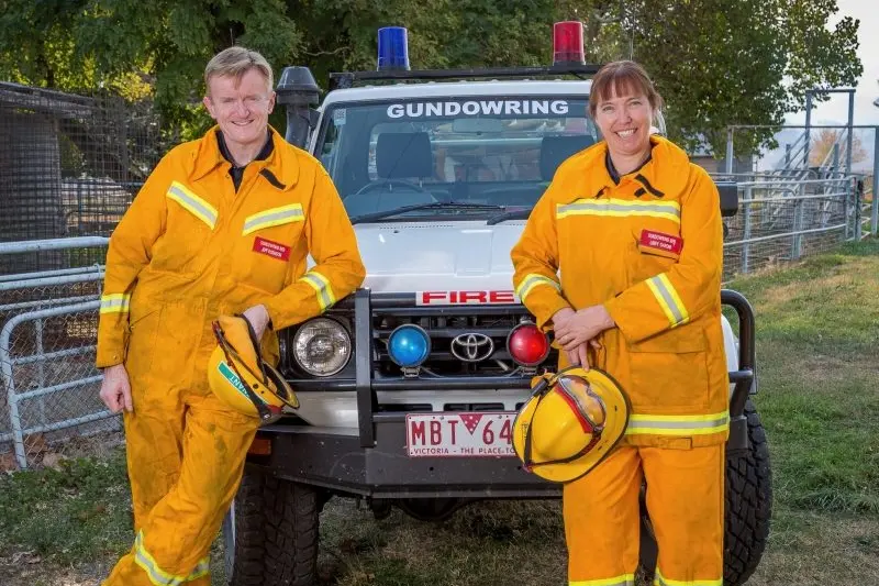  HONOURED: Dr Jeffery Robinson, with wife Dr Libby Garoni, not serves the community as a GP, but also a volunteer firefighter.