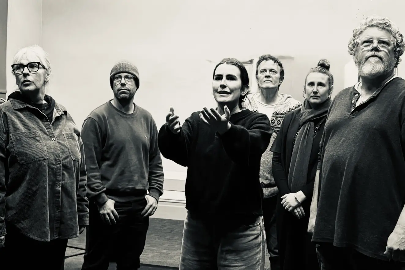 STEPPING ONTO THE STAGE: Bright Theatre Company members (from left) Jax Uhi, Daniel A\\u2019Vard, Maddi Allen, James Smith, Steph Frobose and Mikey Clayton in rehearsals for the the upcoming production of \\'Things I Know To Be True\\'. PHOTO: BTC