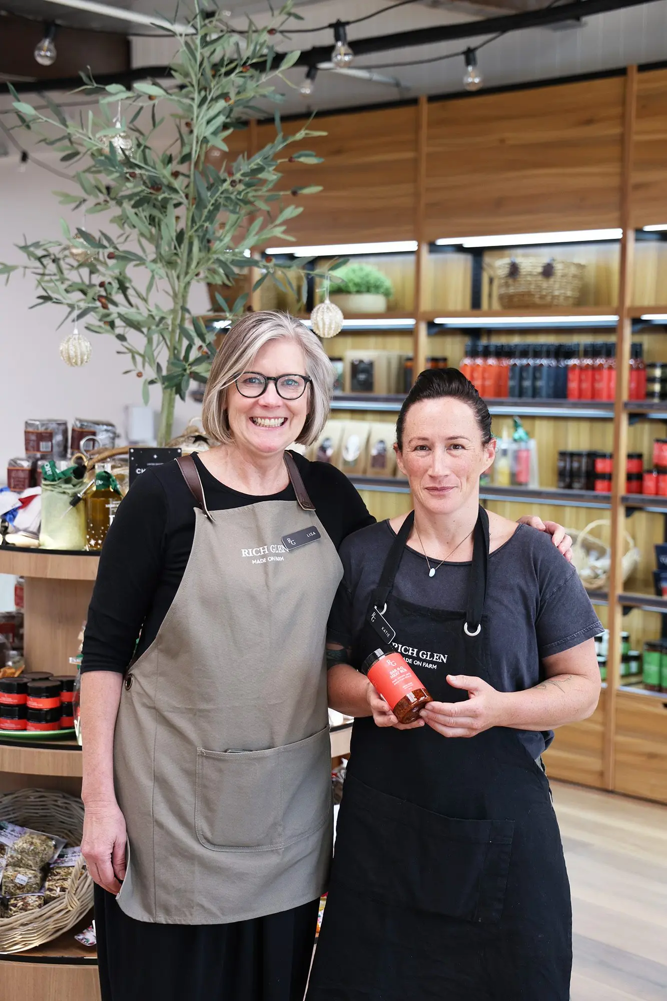 AT YOUR SERVICE: Lisa Neville (left) and Katie Bradshaw are part of the team at Rich Glen\\'s Bright stores in Gavan Street.