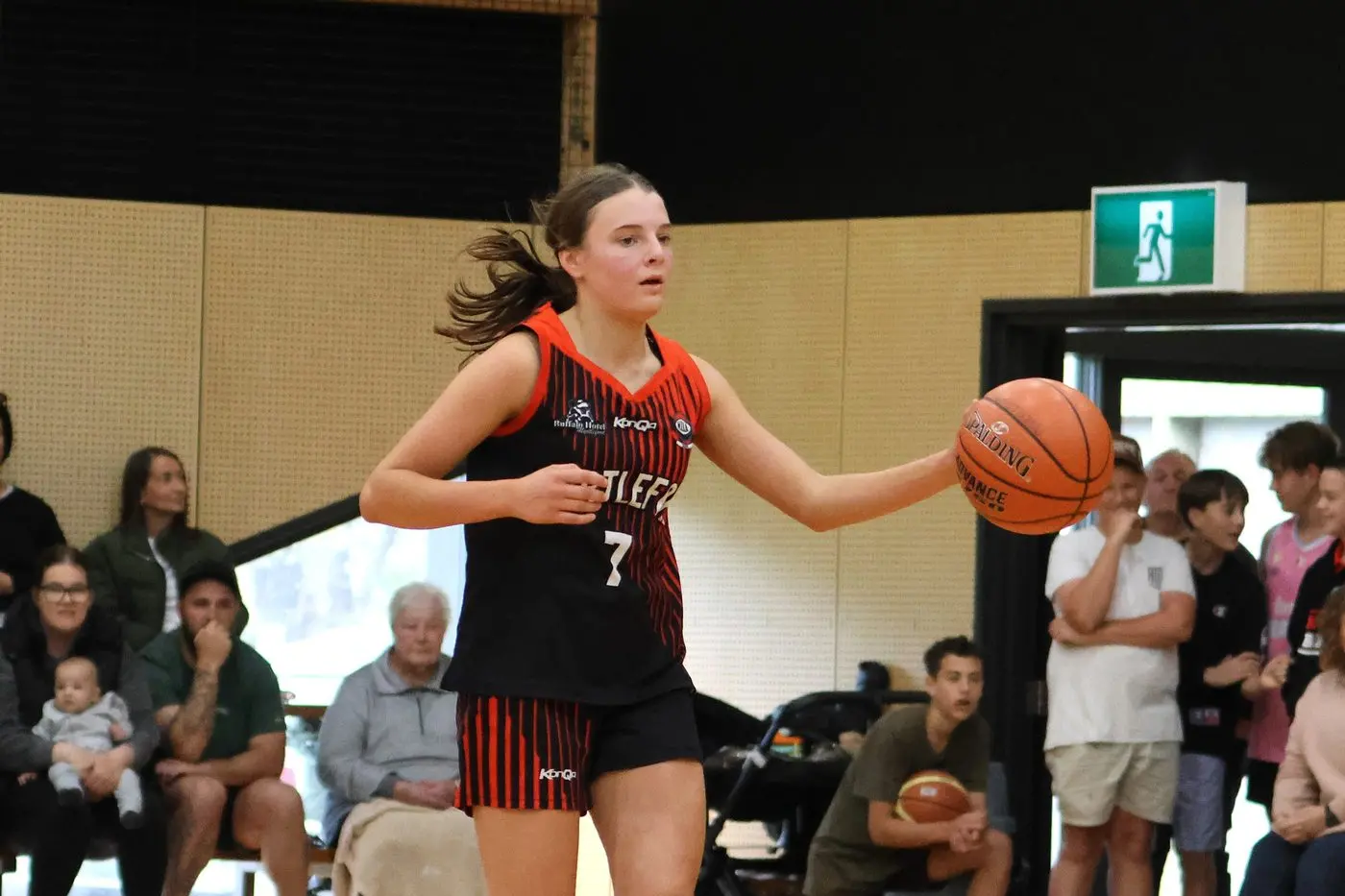 LEADING THE WAY: Evie Hughes top scored for the Saints with 13 points in Myrtleford\\'s three point win over Shepparton. PHOTO: Janet Watt
