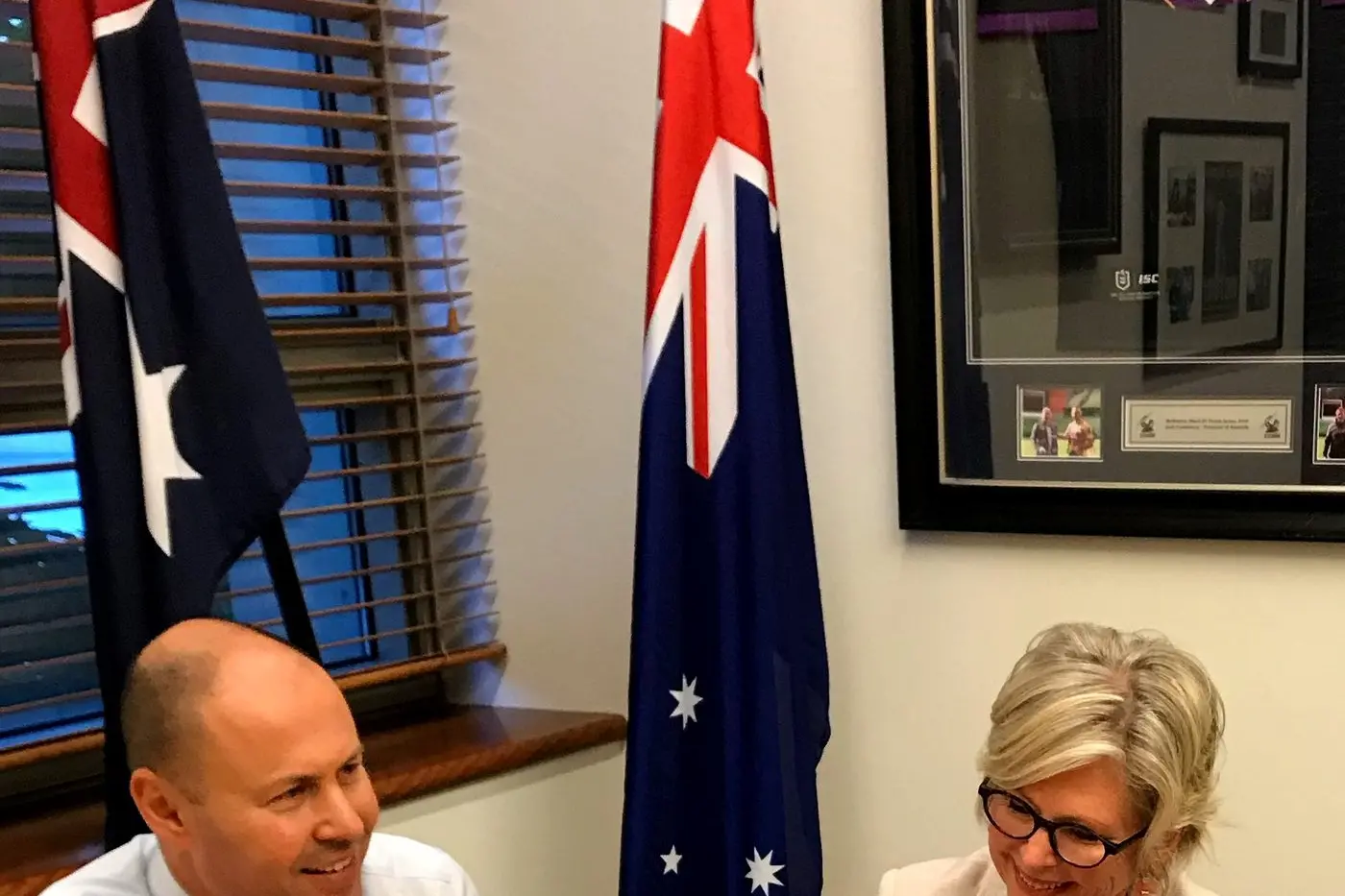 IN THE CAPITAL: Treasurer Josh Frydenberg and Helen Haines MP discussed Indi\\u2019s budget priorities face-to-face in Parliament House last week.
