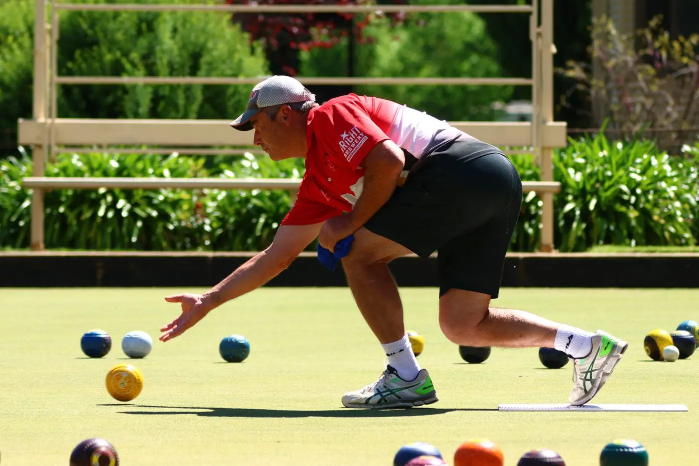 IT\\'S AWAY: Jim Murtagh sends down a shot. PHOTO: Janet Watt