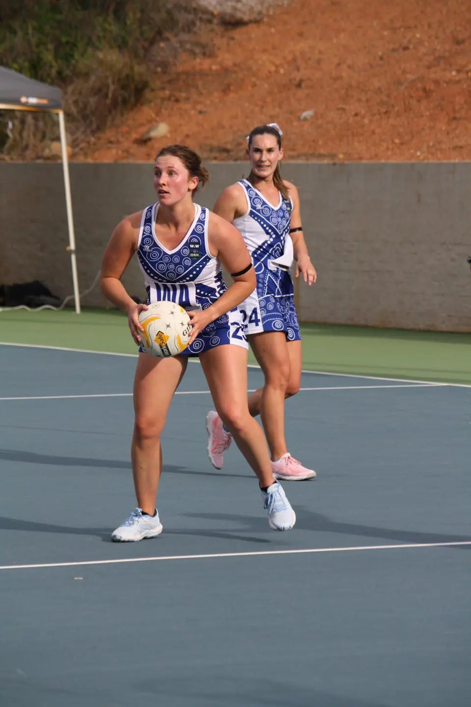 SEARCHING: Shanae Gribbin look for to pass in attack.