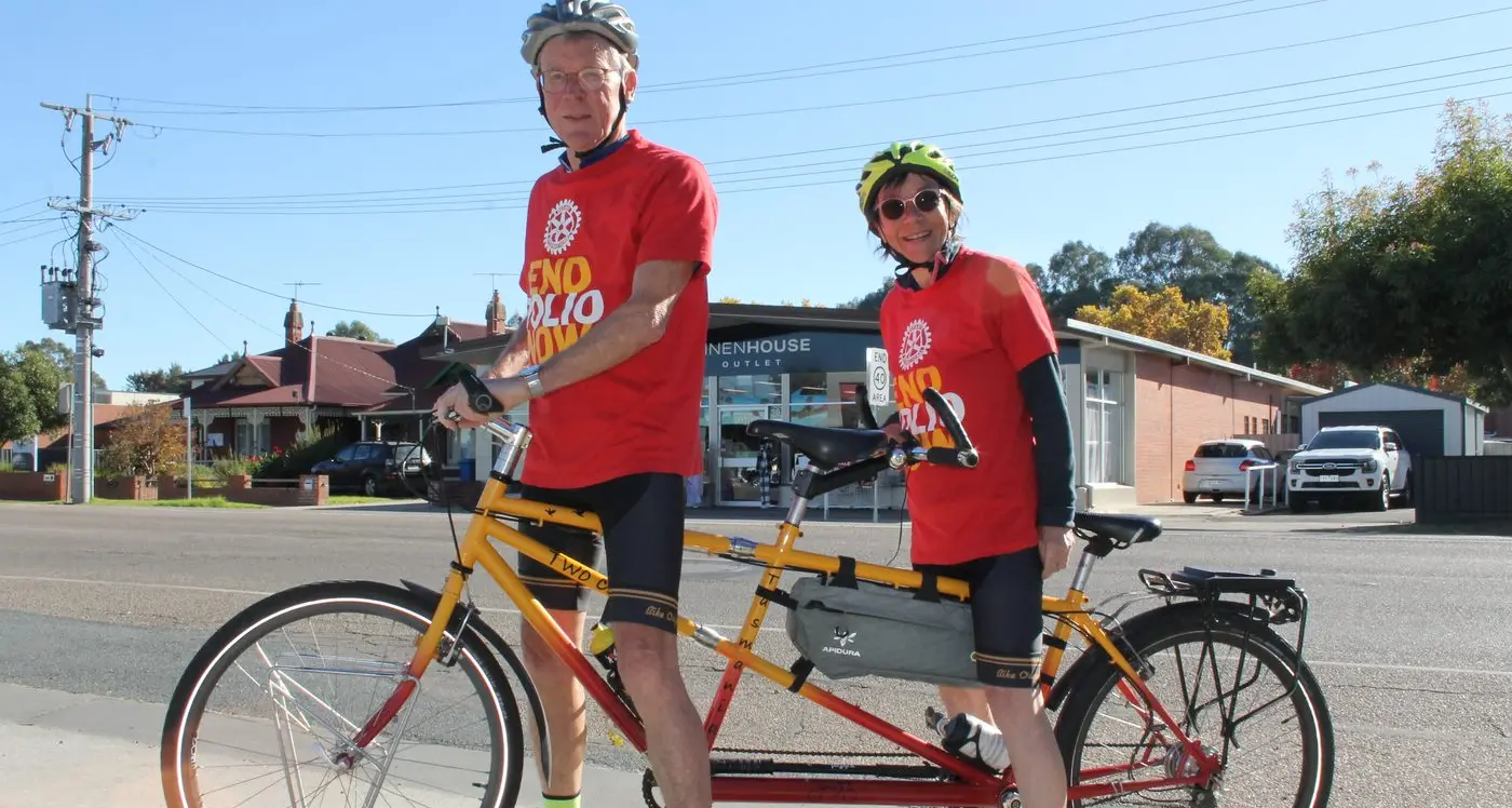 Bicycle built for two's epic polio mission