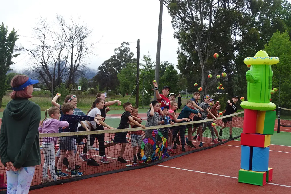 FUN FOR ALL: Approximately 90 people turned up to the Mount Beauty Tennis Club to experience the club\\'s open day last Sunday, with organisers calling the day a tremendous success. Id:33895