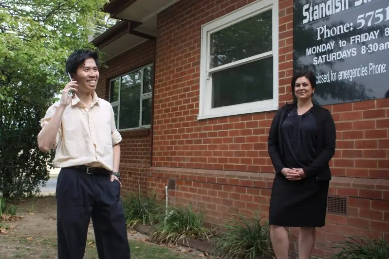 HERE TO HELP: Dr James Wei and practice nurse Tarrina Brock from Myrtleford\\'s Standish Surgery will treat patients via telemedicine to stop the spread of coronavirus. PHOTO: Ashleigh Piles 