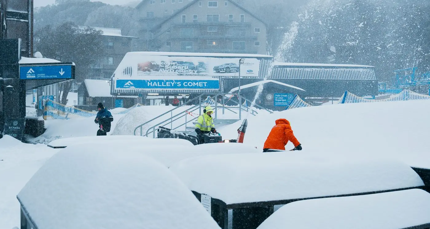 Snow blankets alpine resorts