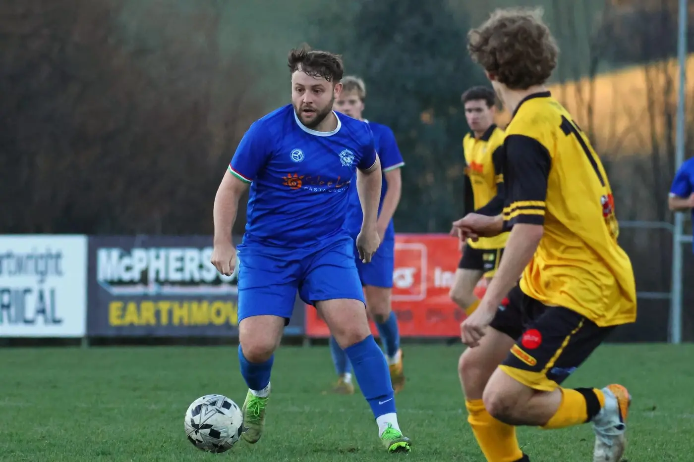 PLAY MAKER: Connor Caponecchia, pictured in an earlier match, was electric against Cobram. PHOTO: Janet Watt