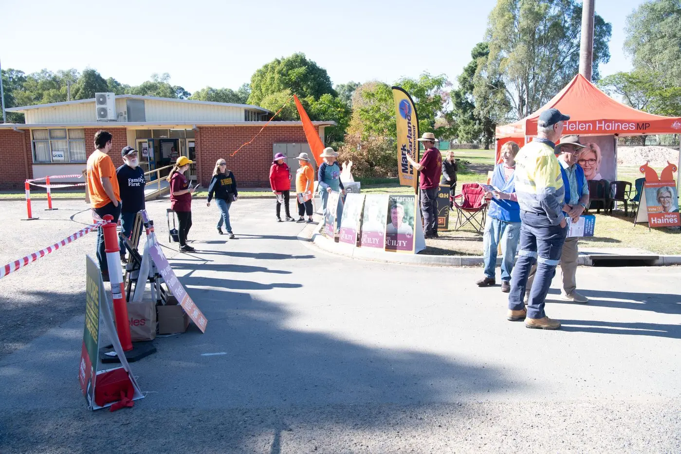 DEMOCRACY MANIA: Pre-poll voting centres across Indi, including at the Bright Masonic Hall (pictured), have been busy, with more than a third of the electorate already having cast their vote head of \\nElection Day tomorrow. PHOTO: Phoebe Morgan