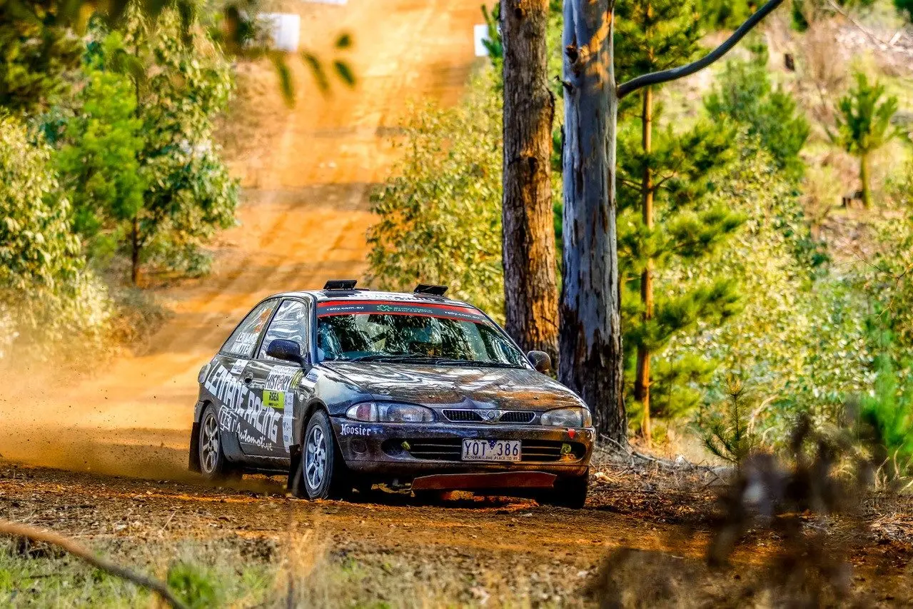 PODIUM FINISH: Myrtleford driver Jason Lennane and co\\u2013driver Matt Whitten podiumed at the weekend\\'s round of the Australian Rally Championship. Id:25267