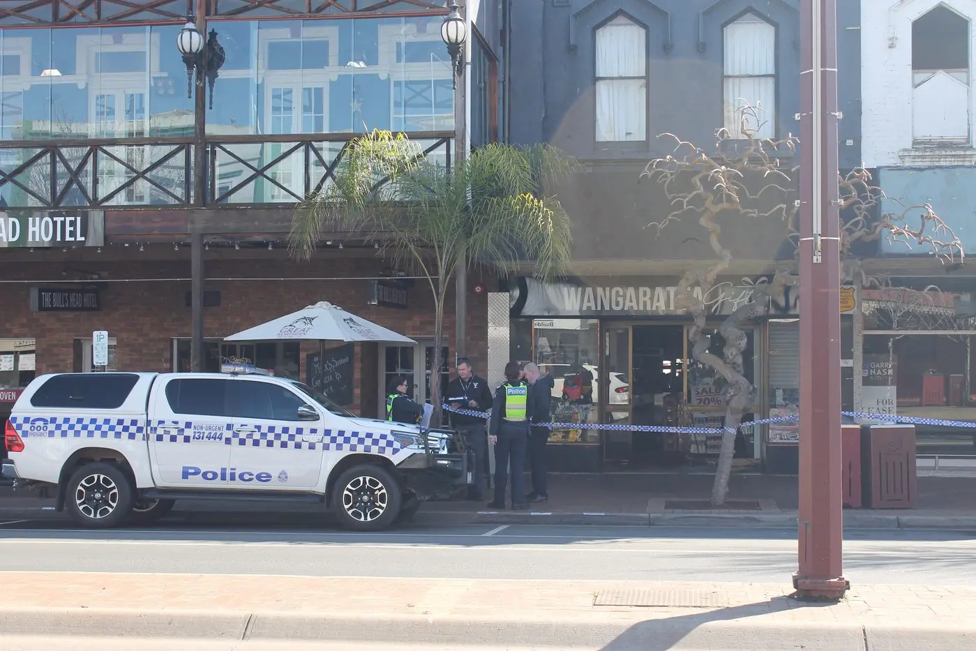 APPEAL FOR HELP: Police detectives from Taskforce Lunar have released a video of a man threatening a woman worker at this Murphy Street tobacco store in 2023 prior to its arson on July 27 that year. 