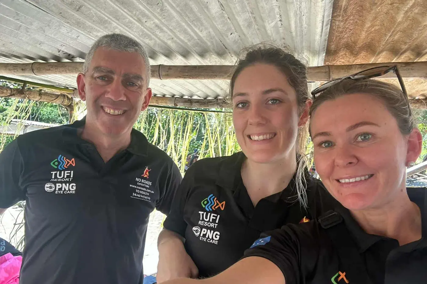 MEDICAL TEAM MADE THE MOST OF FLYING VISIT: Dr Chris O\\'Brien with his daughter, emergency nurse Erin O\\'Brien (centre) and senior nurse Kristy Hinton from Alpine Health in Bright participated in this year\\'s \\'No Roads Foundation\\' outreach program. PHOTOS: Morgan O\\'Brien