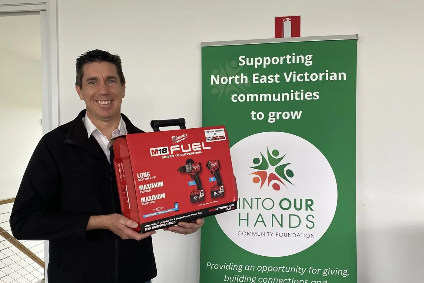 MAKE AN IMPACT: Into Our Hands Community Foundation chair Matt Joyce is encouraging locals to place a bid for the chance to win and give back to the community. PHOTO: Jordan Duursma
