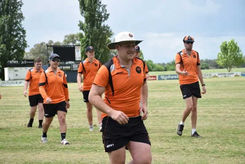 HERE WE GO: Skipper Dylan Bursill lead Ovens Valley United\\'s A grade team for the first time on Saturday. PHOTO: Justin Jenvey